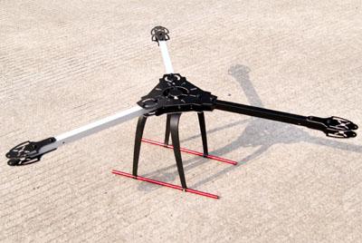 Fiberglass & Aluminum 3-axle (6-rotor) DIY Frame - High Landing Skid