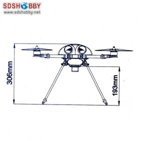 ST550 Bumblebee Four-axis Flyer/Quadcopter Kit with Frame (Carbon Fiber Tripod) +Motor +ESC +Plastic Prop