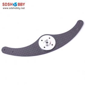 130mm Carbon Fiber Double Servo Horn with 23T JR Servo Plate-Silver Color for 50-120cc Gasoline Airplane
