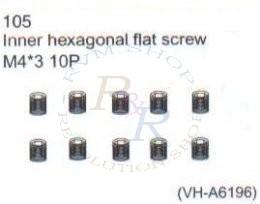 Inner hexagonal flat screw M4*9 10P (VH-A6143)
