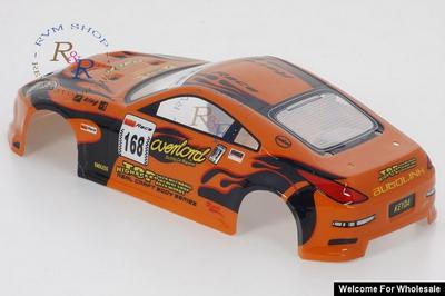 1/18 Nissan Fairlady Analog Painted RC Car Body With Rear Spoiler (Orange)