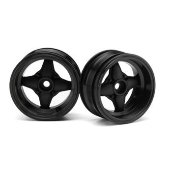 HPI MX60 4-Spoke Wheel 6mm Offset Black (2) HPI3911