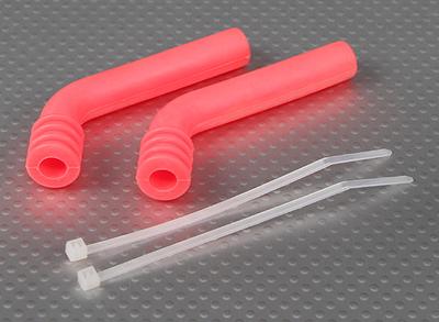 Silicone Exhaust Deflector 78x8mm (Pink) (2Pcs/Bag)