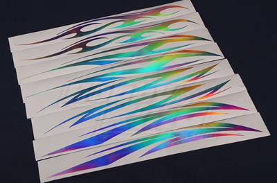 Ultra-thin Prismatic Pre-Cut Sticker 265x33mm (4 pairs)