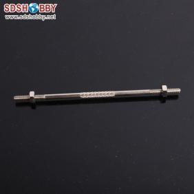 Anodized Knurled Push Rod M3X80mm with Double Sides Counterclockwise Teeth