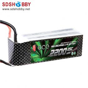 Gens ACE New Design High Quality 2200mAh 25C 4S 14.8V Lipo Battery with T Plug
