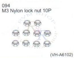 M4 Nylon lock nut 10P (VH-A6081)
