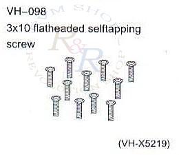 3X 10 flatheaded selftapping screw (VH-X5219)