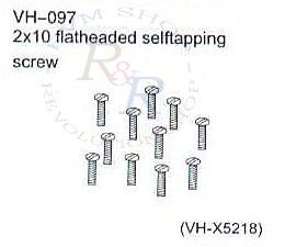 2X 10 flatheaded selftapping screw (VH-X5218)