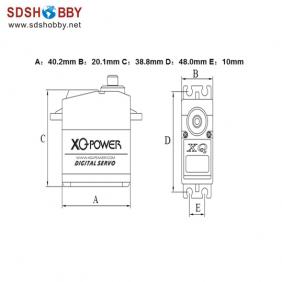 XQ Power 12.8KG/57.5g Digital Servo XQ-S4013D with Titanium Gear/Aluminum Case