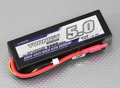 Turnigy 5000mAh 2S2P 40C hardcase pack (ROAR APPROVED)