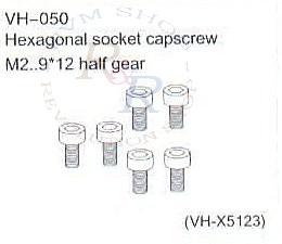 Hexagonal socket capscrew M2..9*12 half gear (VH-X5123)