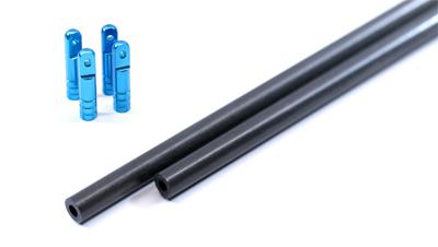 T-REX 700 CF Carbon Fiber Tail boom brace Set - BLUE (2 sets)