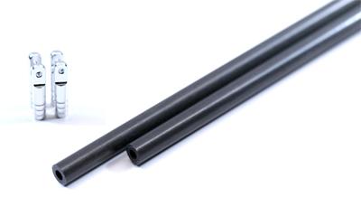 T-REX 700 CF Carbon Fiber Tail boom brace Set - SILVER (2 sets)