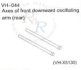 Axes of front downward oscillating arm (rear) (VH-X5130)