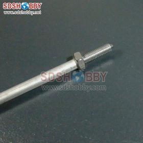 Titanium Alloy Knurled Push Rod M3X50mm with Double Sides Counterclockwise Teeth