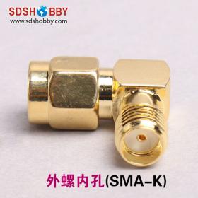L-Shaped SMA Transfer End of Clover-Leaf Antenna for FPV 1.2G 5.8G Wireless Transmission