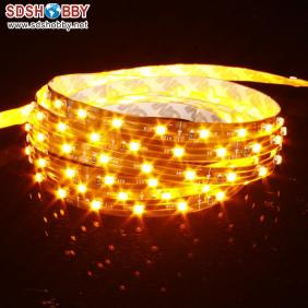 Waterproof LED Night Light Belt with Adhesive Patch for Aircraft Model (Yellow) L=1m