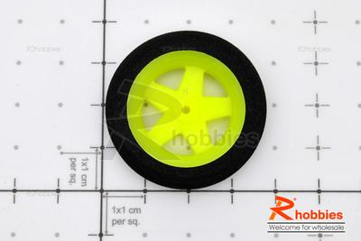 Î¦36xH8mm 5-Star Plastic Landing Wheel + Solid Sponge Tyre