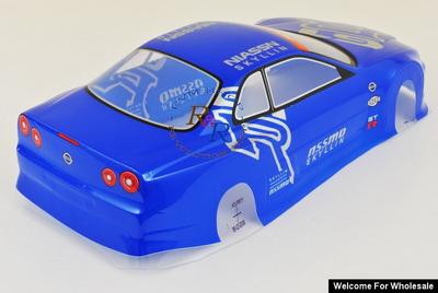 1/10 Nissan GTR Analog Painted RC Car Body With Rear Spoiler (Blue)