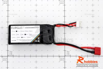 Eurgle 11.1v 3S1P 25C 1300mAh Lithium Polymer Lipo Battery Pack