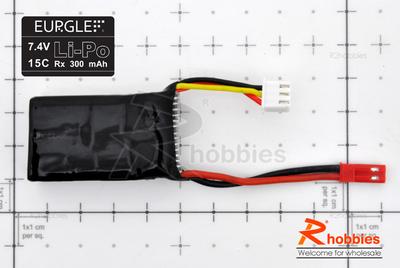 Eurgle 7.4v 2S1P 15C 300mAh Lipo Battery