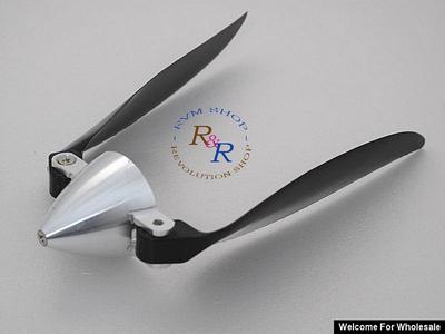 RC EP Plane 10 x 8" Folding Propeller with 34mm Aluminium Spinner Hub