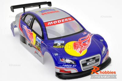 1/18 Audi Painted RC Car Body With Rear Spoiler (Blue)
