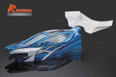 1/10 Buggy PC Transparent RC Car Body with Decals &amp; Spoilers