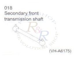 Secondary ffront transmission shaft (VH-A6175)