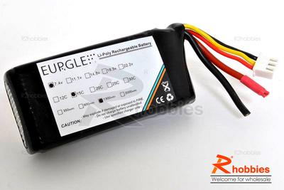 Eurgle 7.4v 2S1P 15C 1300mAh Lithium Polymer Lipo Battery