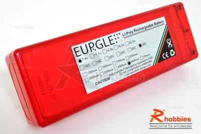 Eurgle 7.4v 2S1P 35C 4400mAh RC Car Performance Lithium Polymer Lipo Battery