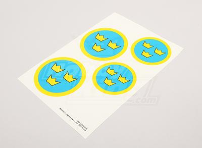 Scale National Air Force Insignia Decal Sheet - Sweden (Large)
