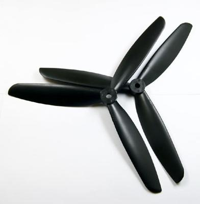 3-blade 10 x 45 Propeller Set (one CW, one CCW) - Black