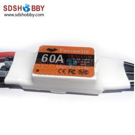 FVT 60A Brushless ESC/Speed Controller (Swallow Series) for RC Airplane with SBEC & Using BIHELI Program