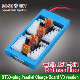 XT60-plug Parallel Charge Board/ Li-battery Charging Board - V3 version with JST-XH Balance Line