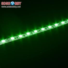 Green 1 Meter Super Bright Waterproof LED Night Strip Light/ LED Strap Light/ LED Light Bar 12V with 3M Adhesive Patch