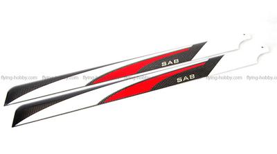 SAB Red/ White/ Black 525mm Main Blade - FAI/ 3D-New Design