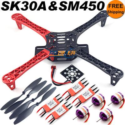 SK30A & SM450V1 Black/Red Quadrotor Sets