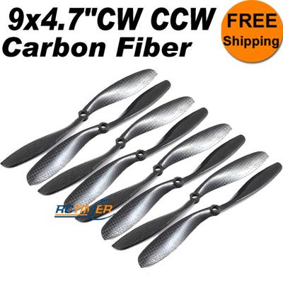 (4Pairs) 9x4.7" Carbon Fiber CW CCW Propellers