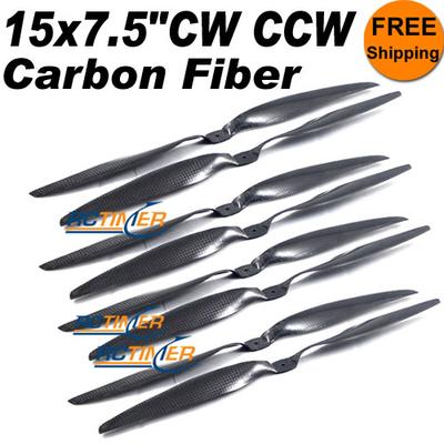 (2Pairs) 15x7.5" Carbon Fiber CW CCW Propellers