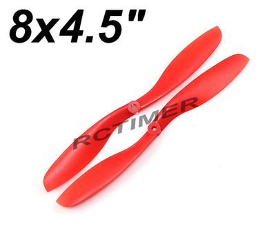 1 Pair Red 8x4.5" EPP8045 Counter Rotating Propellers