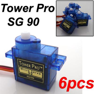 6 x Towerpro SG90 9g Micro Servo
