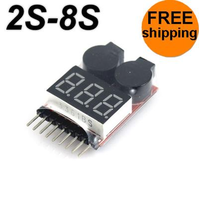 2S-8S Cell Lipo Battery Voltage Tester