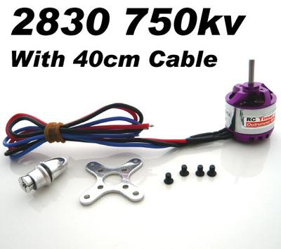 2830-14 750KV With 40cm Cable Outrunner Brushless Motor Free Mounts