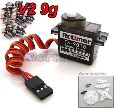 20X RCT V2 Micro 9g Servo For Airplane Helicopter TS-9018 (10 Pairs)