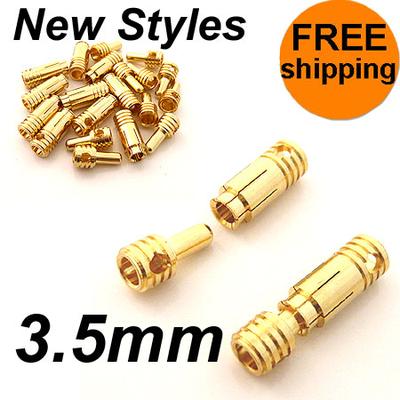 New Styles 10 Pair 3.5mm Gold Plated Connector N3.5
