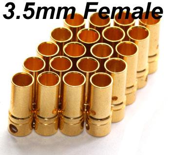 10 Pair 3.5mm Female Gold Plated Connector