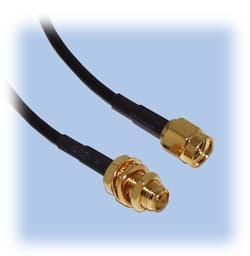 SMA Extension Cable, RG-174 Coax, Straight Plug