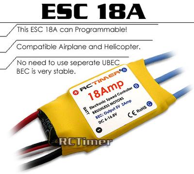 RCTimer ESC 18A Brushless Motor Speed Controller
